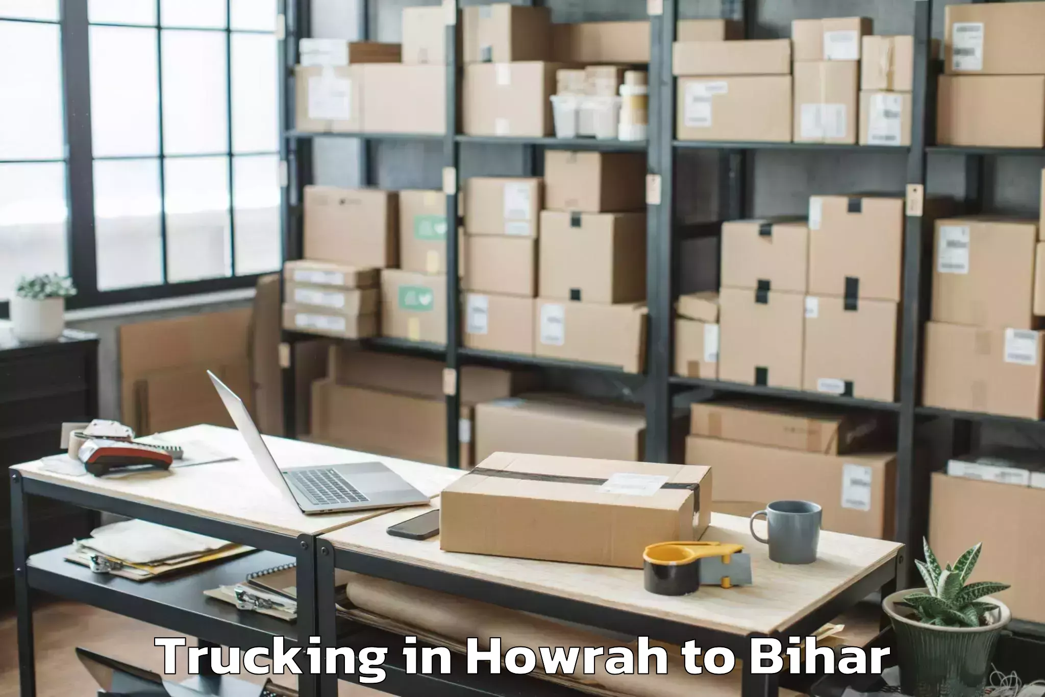 Trusted Howrah to Lauriya Nandangarh Trucking